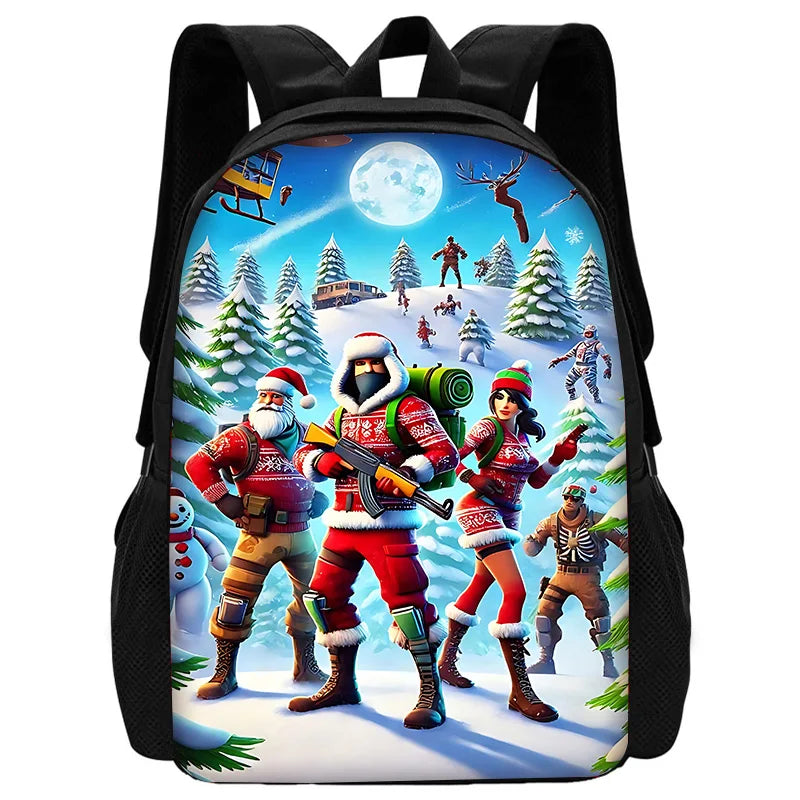 New Game FortniteS Child School Backpack With Shoulder Bag Pencil Bags School Bags for Boys Girls Best Gift