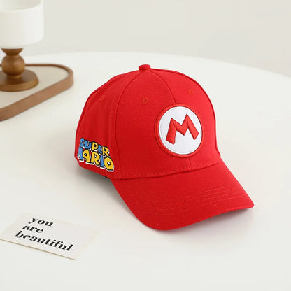 New Super Mushroom Peach Baseball Cap Creative High Color Cartoon Printed Boys and Girls anime merchandise Trendy birthday gifts