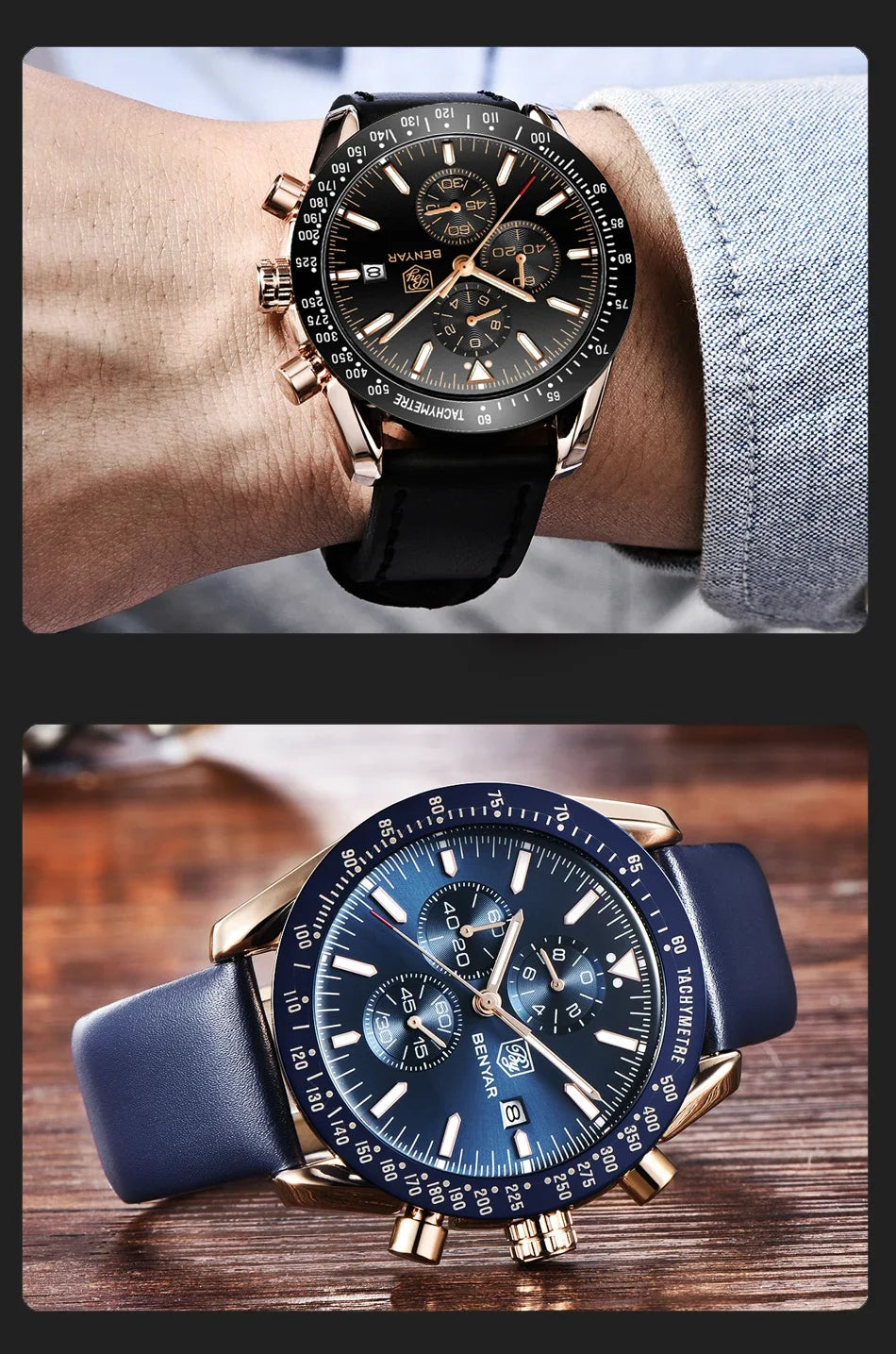 Men Watch BENYAR Top Brand Luxury Full Steel Business Quartz Watch Men Casual Waterproof Sports Watches Clock Relogio Masculino