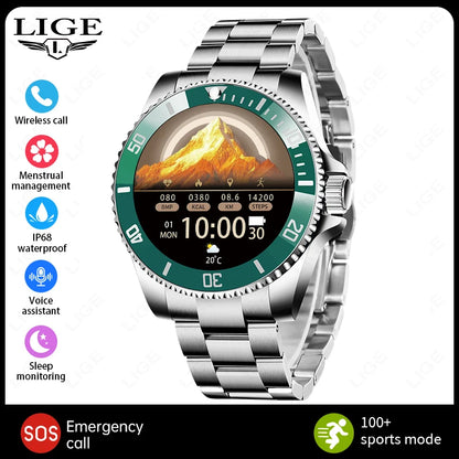 LIGE 2026 Business Smart Watch Men IP68 Waterproof Bluetooth call Sport Men Watches 1.27"HD Screen Health Monitor New Smartwatch