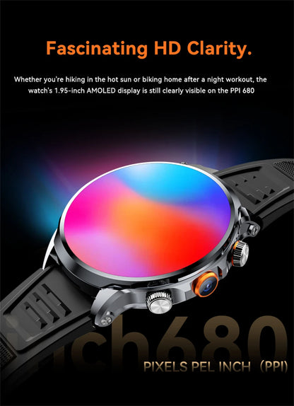 8GB+128GB RAM 5G/4G Smart Watch 1.95 inch AMOLED 1880mah Battery 500W Camera GPS WIFI Google APP Download Smartwatch Android 9.0