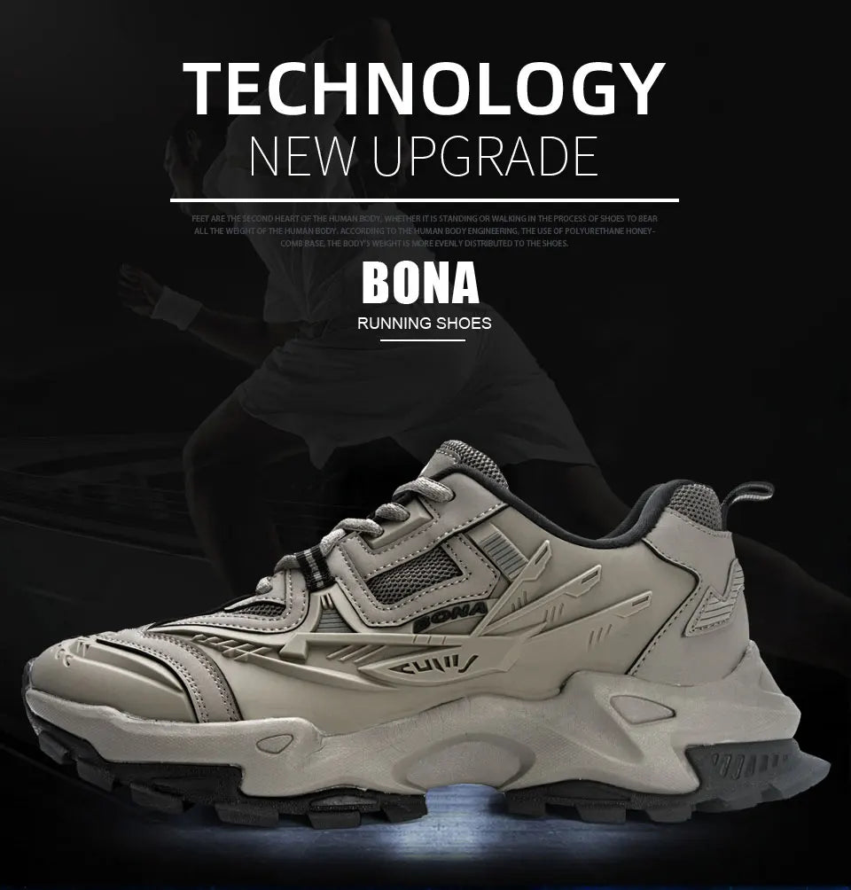 BONA 2023 New Designers Anti-Slip and Wear-Resistant Classic Running Shoes Athletic Sport Shoes Men Outdoor Sneakers Lightweight