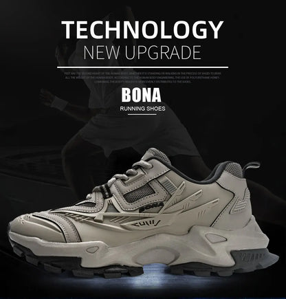 BONA 2023 New Designers Anti-Slip and Wear-Resistant Classic Running Shoes Athletic Sport Shoes Men Outdoor Sneakers Lightweight