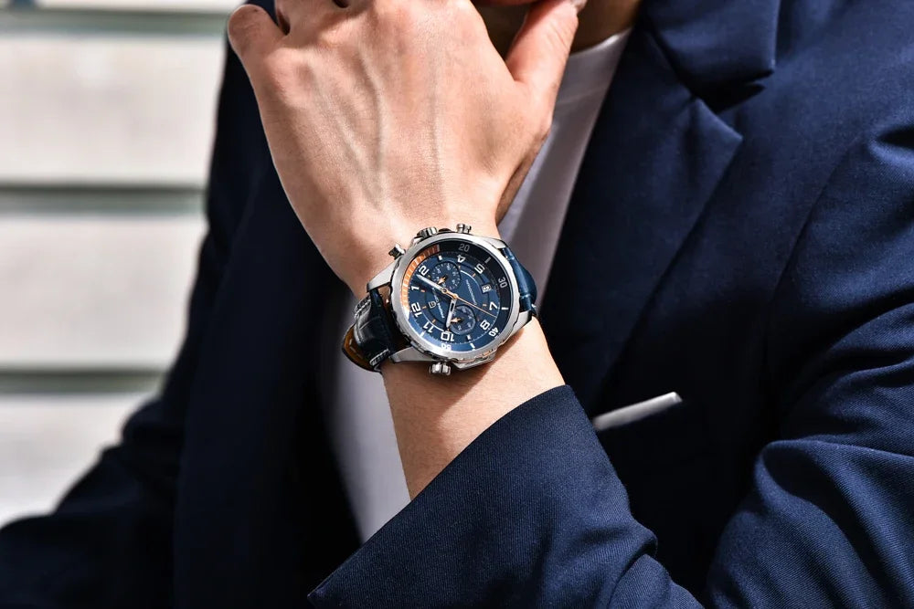 PAGANI DESIGN Watches 2026 New Strong Luminous Luxury Quartz Men Watch Fashion Leather Watch For Men Sapphire Glass Chronograph
