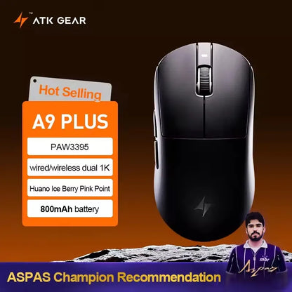ATK Dragonfly A9 Wireless Gaming Mouse NearLink Tri-Mode Dual 8K Ultra-Lightweight Ergonomic Esports Mouse