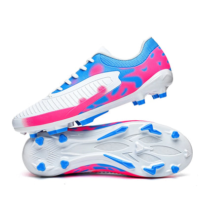 Chaussures de football unisexes AG FG, crampons longs en TPU, crampons de football absorbant les chocs pour les matchs sur gazon naturel et artificiel en extérieur