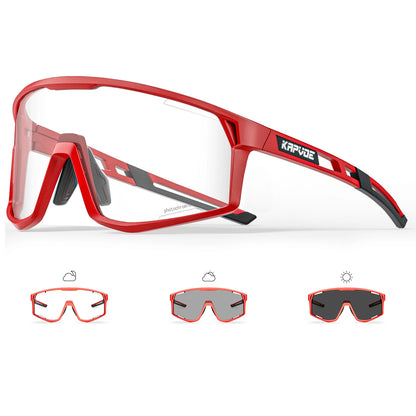 KAPVOE Men Women Road Bike UV400 Goggles Mountain Sports Eyewear Outdoor Photochromic Cycling Sunglasses Bicycle Cycling Glasses