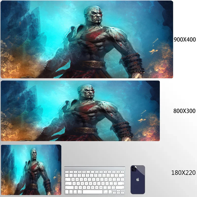 Gaming God of War Mouse Pad 80x30 Computer Accessories Mousepad Xxl Game Mats Deskmat Gamer Desk Mat Mause Anime Office Pc Pads