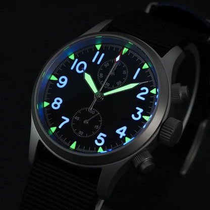 Militado VK61 VK67 Quartz Chronograph Watch 39mm 316L Stainless Steel Case 3 Dial Waterproof 100M  Multifunction Military Watch