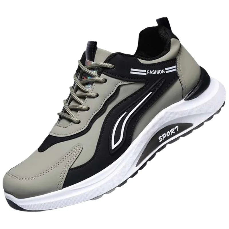 Pantofi sport casual pentru bărbați, stil coreean modern, cu șireturi, confortabili și respirabili, cu talpă groasă, pentru alergare