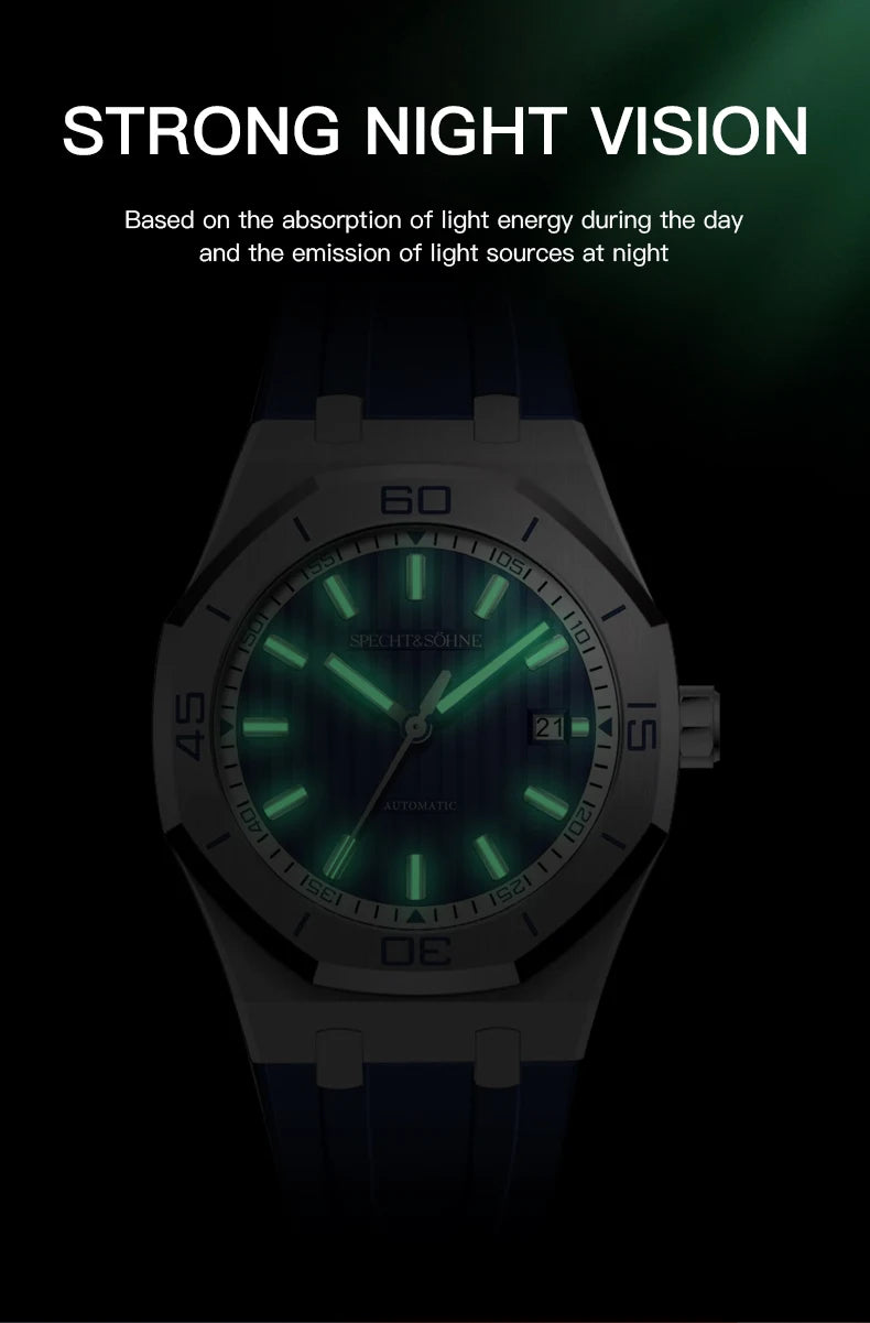 New Arrivals Specht & Söhne Dive Watch 40MM Miyota 8215 Automatic Mechanical Watches For Men Octagon Bezel Steel Reloj Hombre