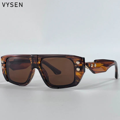 Polarized Steampunk Square Sunglasses Men 2026 Luxury Brand Punk Big Frame Driving Sun Glasses Fashion Eyewear For Male Shades