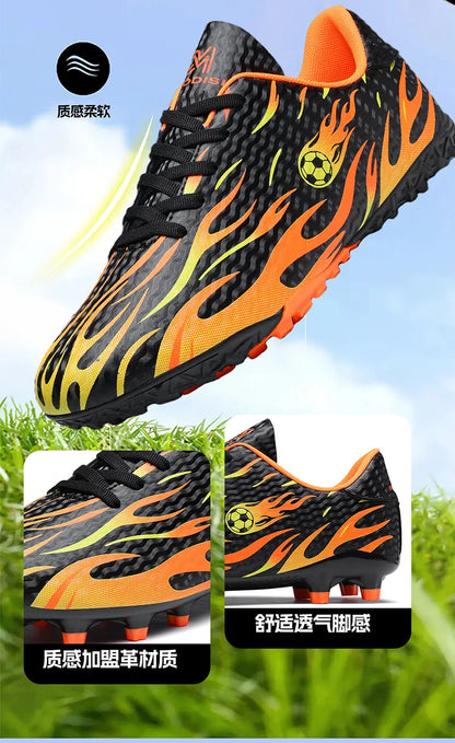 Professional Children's Football Shoes Outdoor Soccer Shoes Kids Futsal Sneakers Lightweight Non-slip Child Soccer Cleats Boys