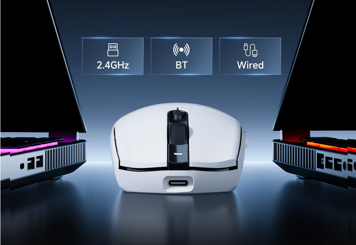 MCHOSE G3 Ultra Wireless Gaming Mouse Tri-Mode PAW3395 26000 DPI, 8K Polling Rate, 64g Ultra-Lightweight Wireless Gaming Mouse for PC, Laptop & Office