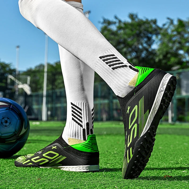 Chaussures de football pour hommes, crampons de football pour terrain en gazon, chaussures de sport pour entraînement, crampons de football antidérapants, crampons de football.