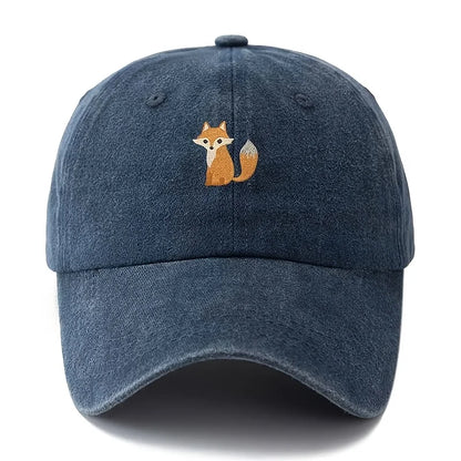Schattige baseballpet met vossenprint voor dagelijkse casual mode, veelzijdige pet voor in de stad, geschikt voor mannen en vrouwen