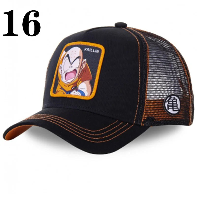 Dragon Ball Anime Character Printed Baseball Cap For Men And Women Hip Hop Hat Truck Driver Mesh Hat Summer Outdoor Sunshade