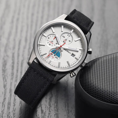 BERNY Top Quartz Chronograph Men's Watches Luminous Miyota 0S10 Sapphire AR Coated 5ATM Waterproof 2026 New Sports Men's Watches