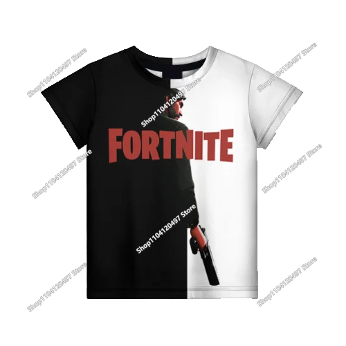Tricou Fortnite pentru băieți, tricou de vară cu tematică anime și jocuri, tricou universal, tricou drăguț, tricou basic Battle Gamer, cu mânecă scurtă, pentru bărbați
