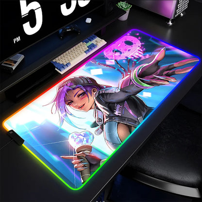 Mouse Pad Gamer Keyboard Pad Overwatch Sombra Desk Mouse Mat LED Carpet Rubber Tapis Souris Gaming RGB Notbook Kawaii Mousepad