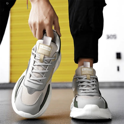 High Quality Casual Leather Shoes for Men 2026 New Autumn Lightweight Outdoor Shoes Fashion Thick Bottom Antiskid Walking Shoes