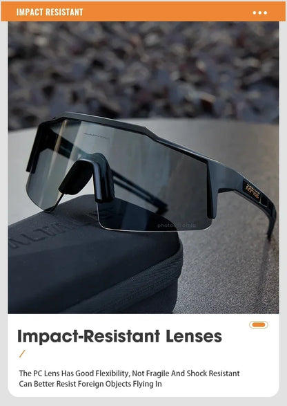 KAPVOE Photochromic Cycling Sunglasses for Men Glasses Fashion Mountain Bicycle Road Speed Cool Goggles Sports MTB Bike Eyewear