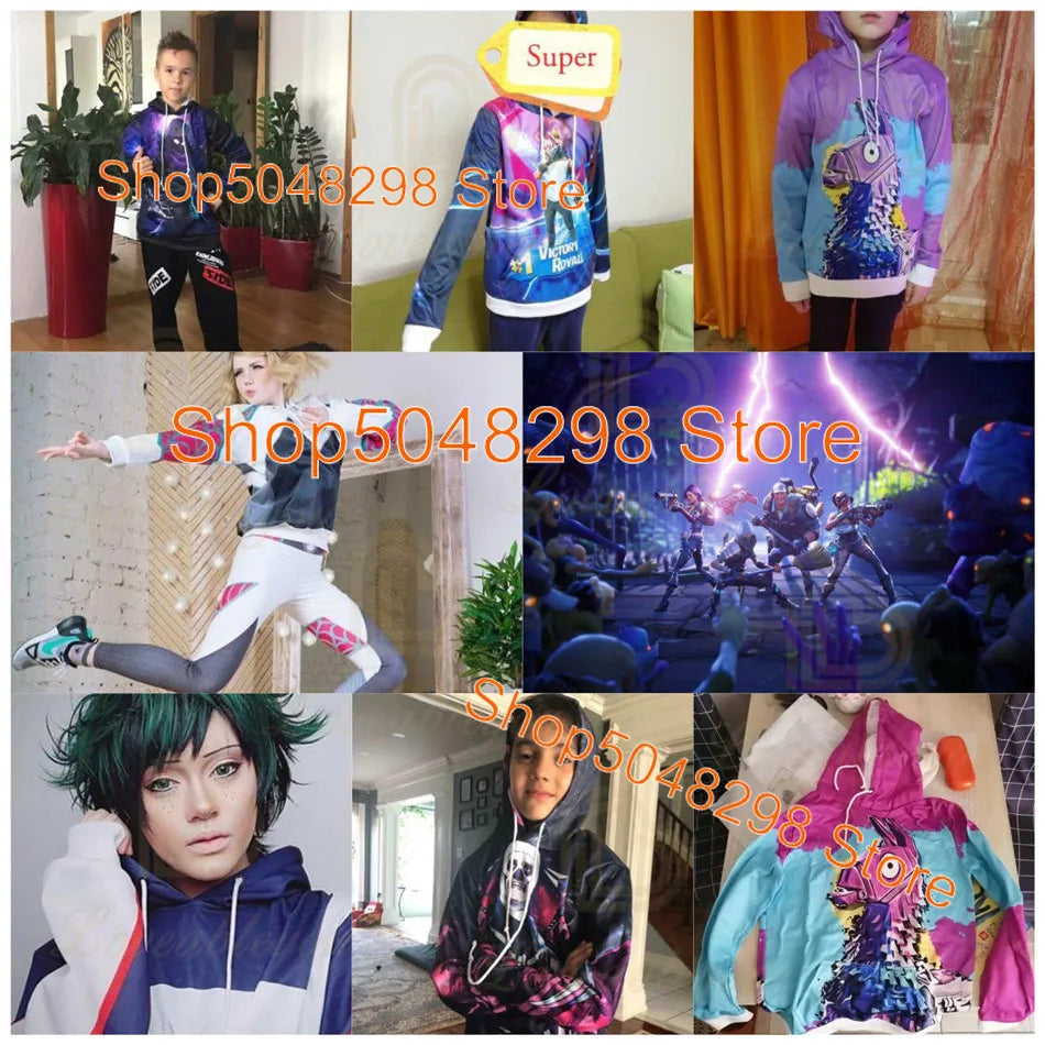 Fortnite Victory Kinderbekleidung für Jungen und Mädchen, Battle Royale 3D-Sweatshirt, Oberteile für Jungen und Mädchen, Kinder-T-Shirt, Hero-Teen-Tops