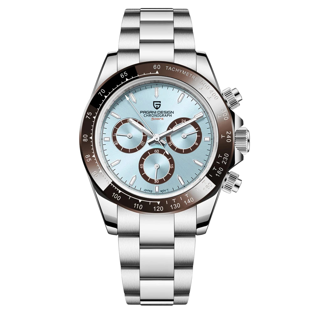 Chronographenuhr für Herren von PAGANI DESIGN – Luxuriöse Quarz-Armbanduhr, leuchtend und wasserdicht.
