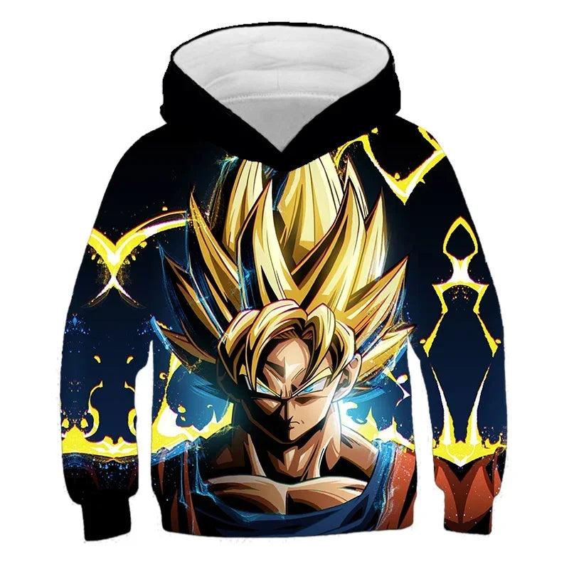 2025 Autumn Cool Dragon Ball Z Kids Boys Sweatshirts Children Casual Boy Hoodies Pullover Anime Dragon Ball Hoodie Hooded Coats