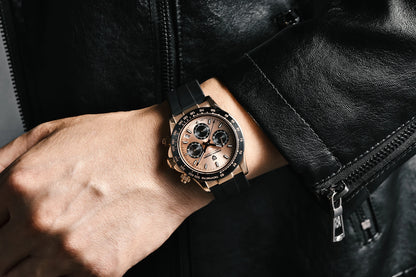 PAGANI DESIGN 1664 Luxury Automatic Mechanical Men's Watch VK63 movement AR Sapphire Crystal Rubber 100m Waterproof Men's Watch