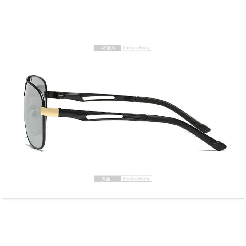Top Aluminum Magnesium Square Polarized  Photochromic Sunglasses Men Sun Glasses Military Safety Driving Oculos De Sol Masculino