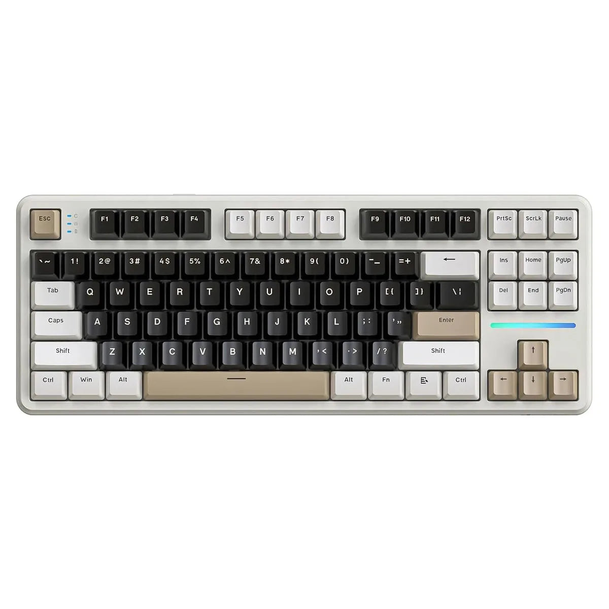 Attack Shark X87 Wireless Mechanical Keyboard, Tri-Mode Hot Swappable Gasket Gaming Keyboard with RGB Backlit, Bluetooth 5.0/2.4GHz/USB-C TKL Mechanical Keyboard