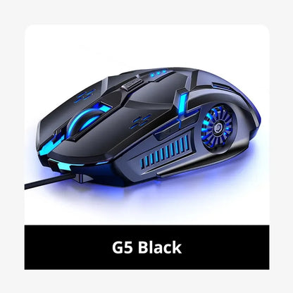 G5 Mute Wired Mouse Six Keys Luminous Game E-Sports Machinery Computer Accessories Gaming Mouse for Laptop Desktop