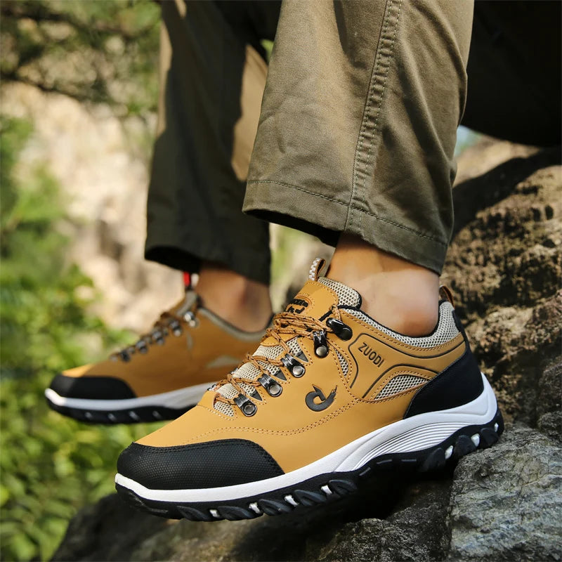 Men's EVA Hiking Shoes Waterproof Anti Slip Leather Outdoor Sports Shoes for Camping Running Jogging 2025 New
