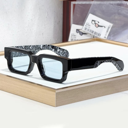 Sunglasses ASCARI Vintage Square Unisex Handcrafted Acetate UV400 Classic Retro Designer Eyewear