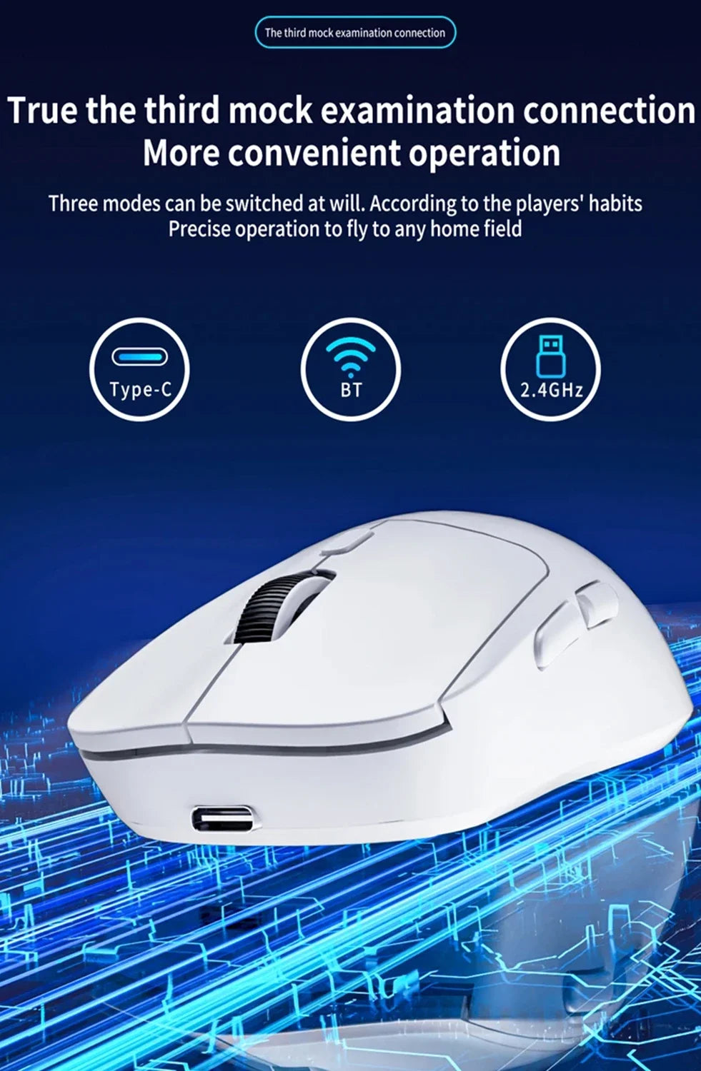 High Quality Rechargeable Wireless Mice Support Bluetooth/2.4G Gaming Mouse High Precision Silent Gamer Mice for iPad Computer
