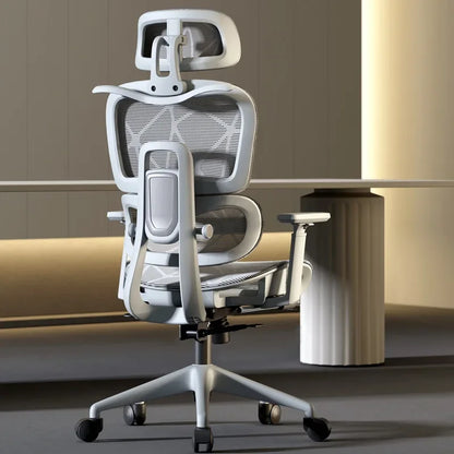 Electronic Gaming Computer Chair Adjustable Ergonomic Office Chair with Lumbar Support, Reclining Mesh Gaming Computer Chair, Swivel Executive Desk Chair with Headrest & Wheels