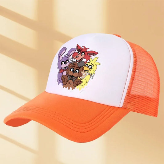 FNAF Baseball Cap Five Nights At Freddys Unisex Sun Hats Cartoon Anime Printed Hat Boys Girls Fashion Caps Birthday Party Gifts