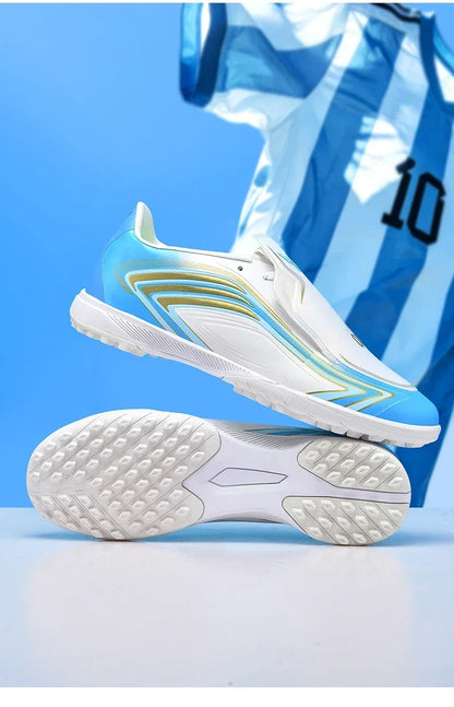 Nouvelles chaussures de football pour hommes, baskets de futsal, crampons, chaussures de football, pour terrain en herbe, montantes, pour l'extérieur, antidérapantes, pour l'intérieur, haute qualité, meilleures ventes