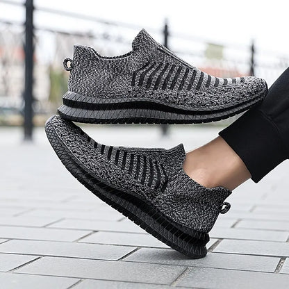 Men's Breathable Sneakers Comfortable Running Shoes Outdoor Slip-On Walking Sneakers Sock Jogging Shoes