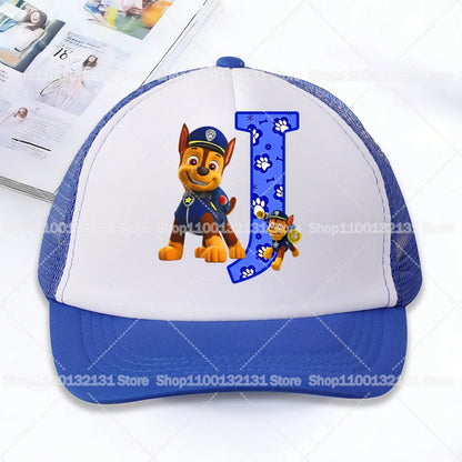 PAW Patrol Mesh Baseball Caps Cartoon Chase Letter Adult Kids Sports Hats Anime Summer Outdoor Sunshade Peaked Cap Boy Girl Gift