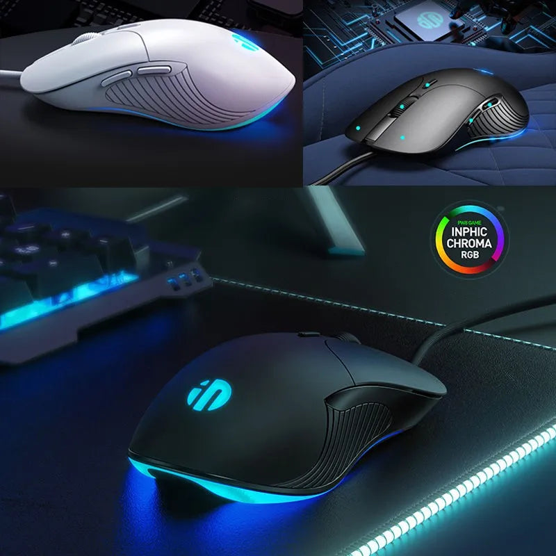 INPHIC B1 USB Wired Mouse Silent Office Gaming Mouse for PC and Laptops
