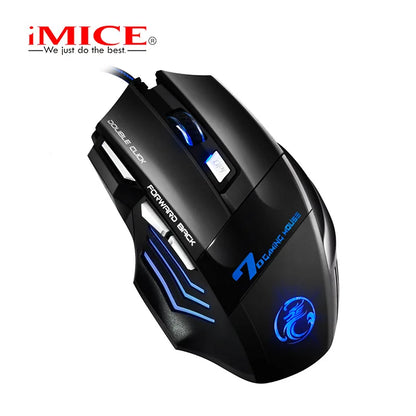 Herná myš USB Wired Gaming Mouse so 4 tlačidlami, ergonomická herná myš 2400DPI s RGB podsvietením a vysokopresným optickým senzorom