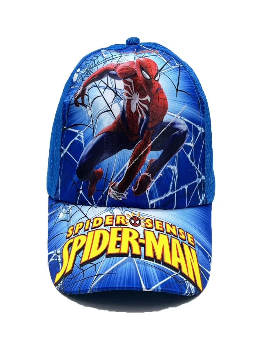Marvel Spring and Autumn New Children's Anime Spider Man Duck Tongue Hat Sunscreen Sunscreen Hat Baseball Hat