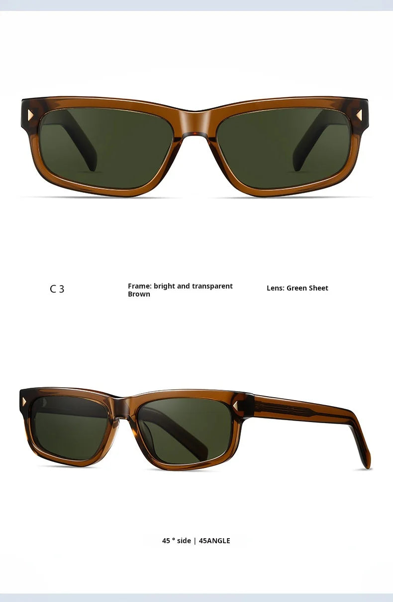 TFTB Fashion Trend Polarized Men's and Women's Sunglasses High quality Acetate Retro Square UV Protection Driving Glasses S32241