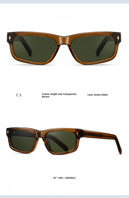TFTB Fashion Trend Polarized Men's and Women's Sunglasses High quality Acetate Retro Square UV Protection Driving Glasses S32241