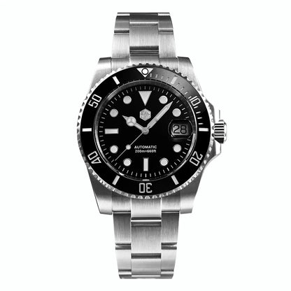 San Martin 40mm Water Ghost PT5000 Automatic Men Diving Watch Business Mechanical Sapphire Waterproof 20Bar Luxury BGW-9 SN0017D