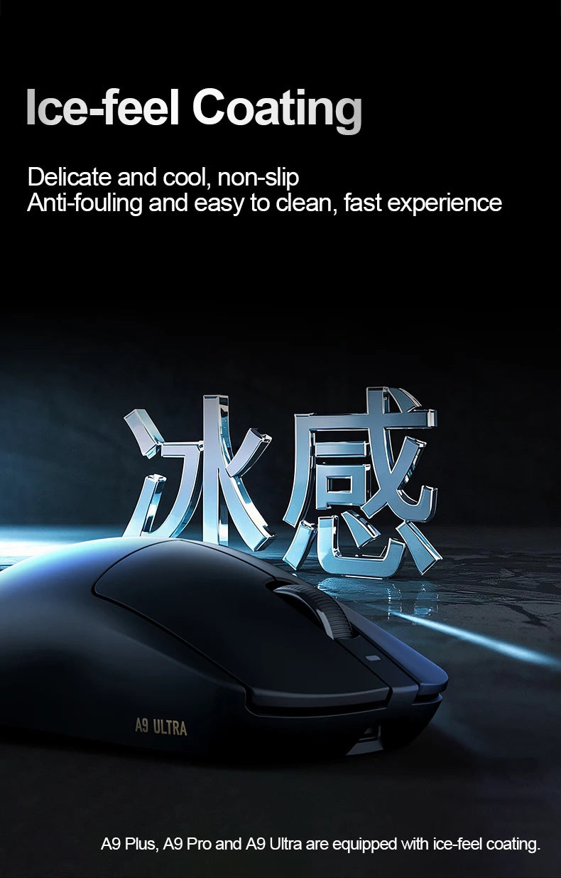 ATK Dragonfly A9 Wireless Gaming Mouse NearLink Tri-Mode Dual 8K Ultra-Lightweight Ergonomic Esports Mouse
