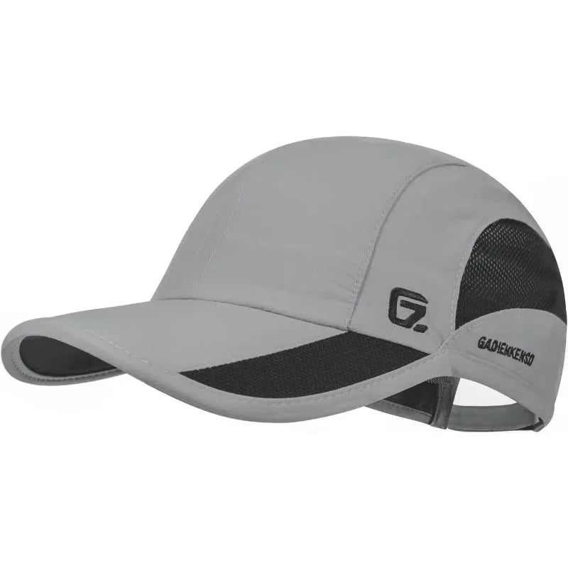 GADIEMKENSD Summer For Men Sports Running Sweat Baseball Cap Male Golf Quick Dry Women Solid Snapback Mesh Hat Visor Hat