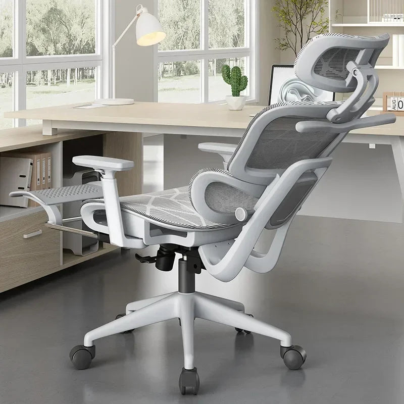 Electronic Gaming Computer Chair Adjustable Ergonomic Office Chair with Lumbar Support, Reclining Mesh Gaming Computer Chair, Swivel Executive Desk Chair with Headrest & Wheels